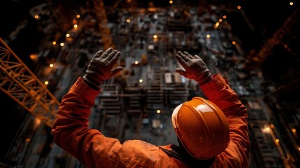 Engineering vision at a bustling construction site