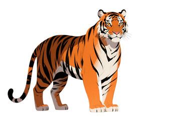 Obraz premium Illustration of a standing tiger