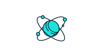 Obraz premium Atom Scientific Illustration Representing Science, Research And Technological Advancements