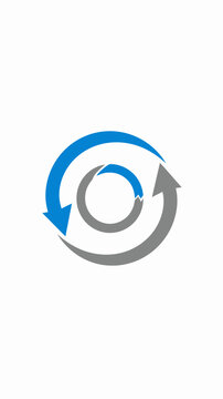 Circular Arrow Symbol Represents Continuous Flow or Perpetual Cycle Concept Vector Design