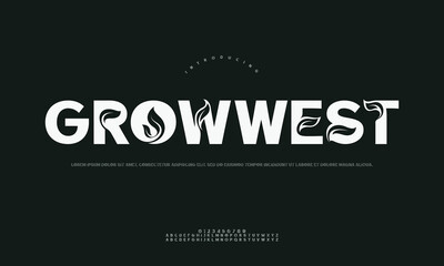 Fototapeta premium Modern sans-serif font with slightly condensed letterforms and a friendly, approachable style, perfect for headlines and editorial use.