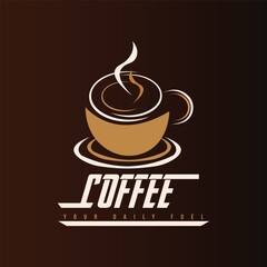 Minimalist Coffee Cup Logo Vector
