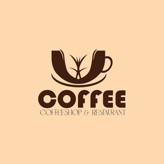 Fresh Brew Coffee Logo Vector