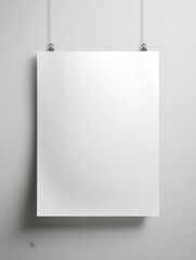 minimal a3 poster hanging on a wall - product mockup