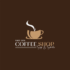Hot Coffee Cup Logo Design