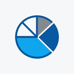 Circular Statistical Diagram Illustrating Segmented Data Analysis Visualization Icon Representation