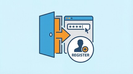 User registration process online platforms digital interface secure environment close-up view simplifying user access