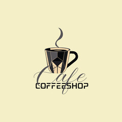 Steaming Coffee Mug Logo Design
