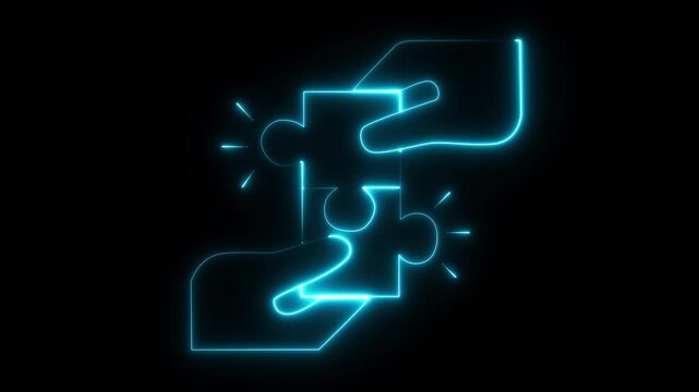 Digital displaying icons of teamwork, collaboration, organizational structure, leadership, partnership, team management, strategic cooperation, and Motion graphics of business icon concept