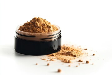 Translucent powder isolated on white background