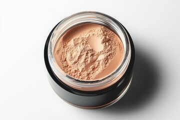 Translucent powder isolated on white background