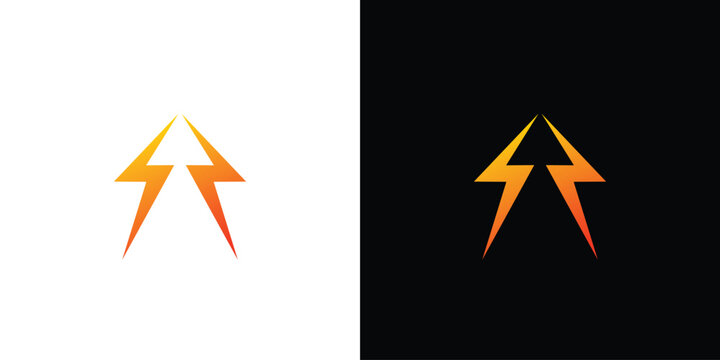 Unique and powerful Up energy logo design