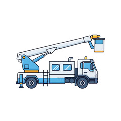 Truck mounted aerial lift vehicle for construction and maintenance work