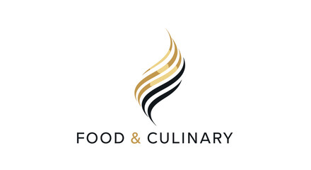 Fototapeta premium Elegant Abstract Design Food and Culinary Logo Suitable For Restaurants and Businesses