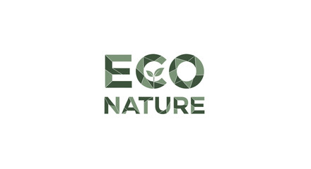 Eco Nature Logo Featuring Sustainable Design With Leaf, Perfect For Branding