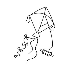 Kite Flying Icon. Vector Design