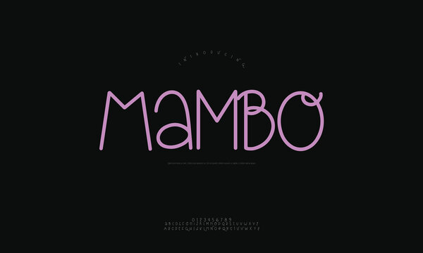 Mambo Italiano Themed Display Font Vector Illustration with Playful Retro Style for Event Flyers and Party Invitations
