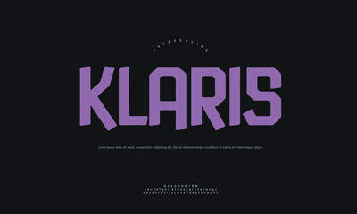 Fototapeta premium Clean and Clear KLARIS Modern Sans Serif Font Vector Illustration for Minimalist Branding, Logos, and Digital Design