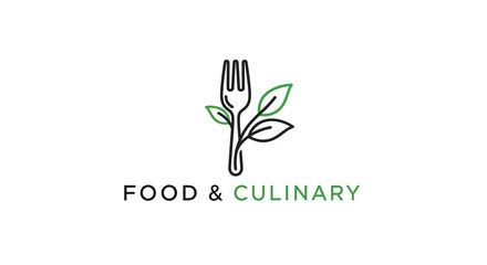 Elegant Botanical Fork Symbolizing Culinary Arts And The Freshness Of Ingredients