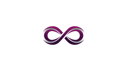 Elegant Infinity Symbol With Gradient Colors, Isolated On White Background