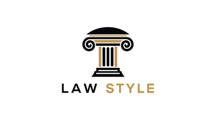 Elegant Legal Logo Design Illustrating Justice and Professionalism in Law Services