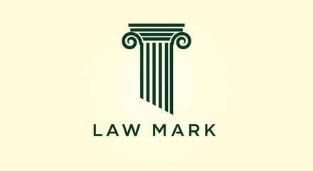 Elegant Legal Logo Design Illustrating Justice and Symbolic Architecture for Law Practices