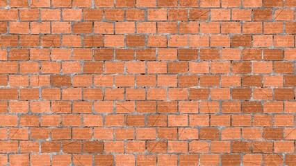 Obraz premium Orange brick wall masonry pattern exterior background texture. 3D rendering illustration