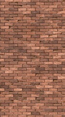 Obraz premium Classic red brick wall texture background with weathered surface. 3D rendering illustration