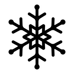 Classic snowflake with rounded branches