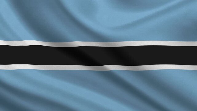 Botswana flag waving looping footage Full 4K (3840 x 2160) Realistic Botswana Flag Looping background. Looping Closeup Full 4K (3840 x 2160) footage. Botswana country flags. Sep 30 