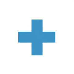 Obraz premium A blue cross symbol on a for medical or healthcare use
