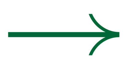 Green arrow pointing to the right, on a clean white background, representing growth, sustainability, and positive direction.