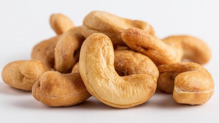 roasted cashews Concept Roasted Cashews, Toasted Nut Crunch, Salted Snack Ideas, Honey Glazed Cashews, Trail Mix Ingredients