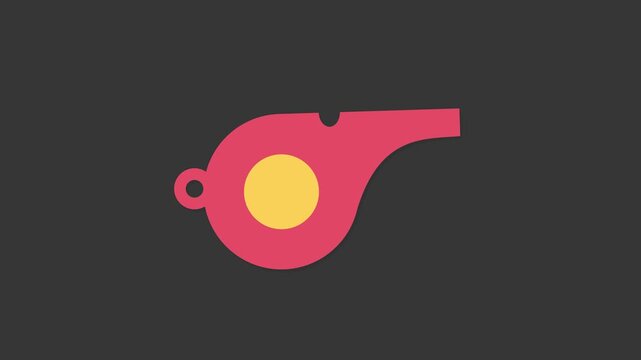 Simple Whistle Graphic: A stylized illustration of a whistle on a solid backdrop, offering a clean, bold visual suitable for diverse applications.