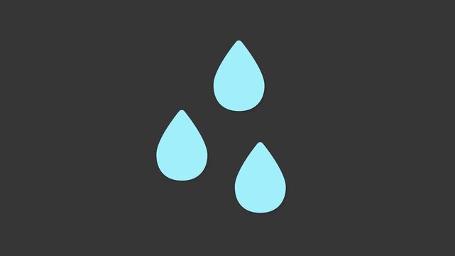 Gentle Drops of Liquid: Three softly hued droplets descend gracefully against a dark background, evoking a sense of calm and natural hydration