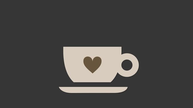 Love in a Cup: A simple yet elegant illustration of a coffee cup with a heart symbol, suggesting warmth, comfort, and affection in every sip.