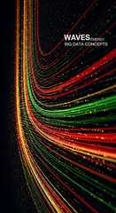 Waves of Big Data - Abstract Visualization of Information Flow.