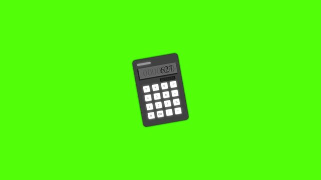 Calculator on a Green Backdrop: A sleek, dark-colored calculator, positioned against a vibrant green backdrop, symbolizes financial calculations and quantitative analysis. 