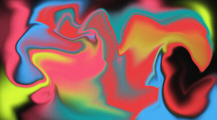 Vibrant Neon Abstract Gradient Background with Blurred Liquid Shapes and Dynamic Color Flow