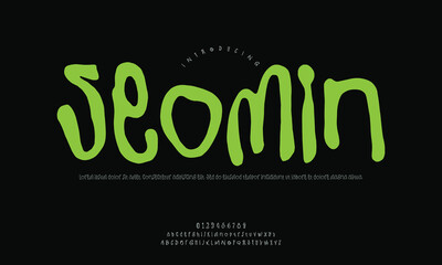 Naklejka premium Seomin Minimalist Modern Sans Serif Font Vector for Clean Corporate Identity and UI Design