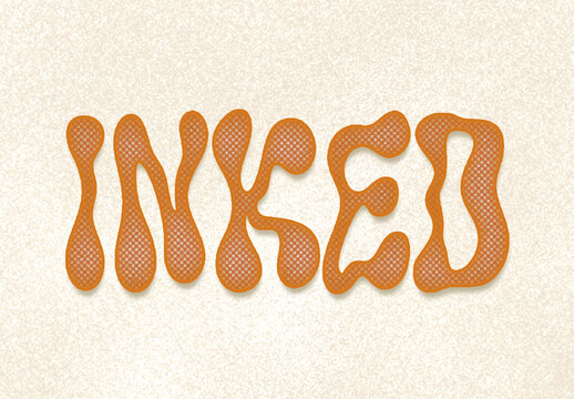 Halftone Stipple Blob Text Effect