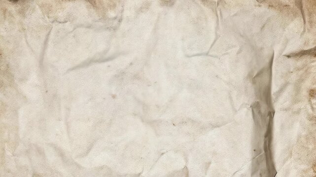 A textured, crumpled paper surface with aged, stained, and weathered details
