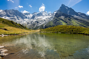 Lac Arpitettaz Reflecting Majestic Snow