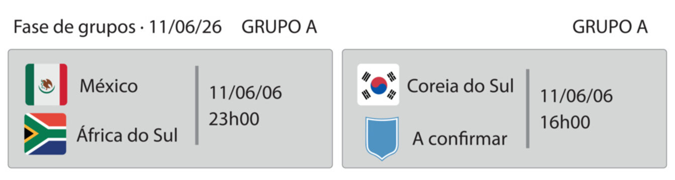 JOGOS- 11/06-JOGOS-COPA DO MUNDO - FASE GRUPOS