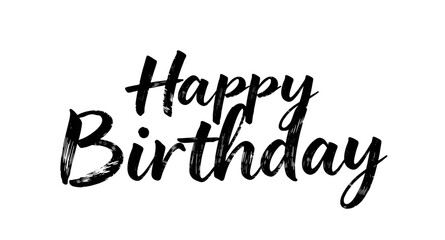 Fototapeta premium happybirthday, birthday, text, lettering, typography, silhouette, celebration, party, greeting, message, wish, festive, holiday, event, anniversary, celebrationtext, decorative, script, handwritten, c