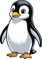 Fototapeta premium Cute Penguin Cartoon 