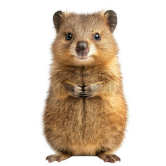 Fototapeta premium Cute beaver isolated cutout on transparent background