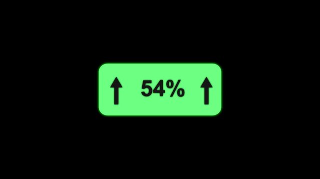 54 Percentage Growth Animation