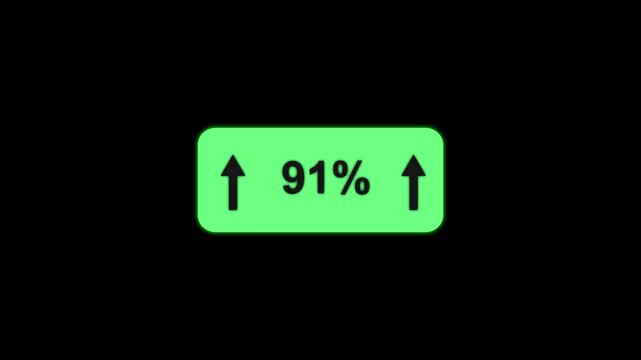 91 Percentage Growth Animation
