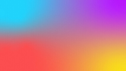 Bright multicolor gradient background with teal pink orange and red smooth blur transition, subtle grain texture and abstract modern wallpaper backdrop for design
